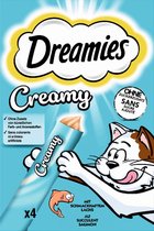 Catisfactions - Dreamies - Creamy Zalm - 2x 10gr - Katten snack - Traktatie - Katten snoepjes - Crèmige textuur - Met taurine