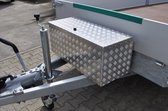 DE HAAN BOX W - 900x380x380 mm - waterdichte en stofdichte aluminium traanplaat disselkist - voorzien van vlinderslot, spansluiting of t-sluiting