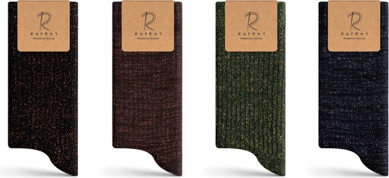 Rafray Socks Glitter Sokken Dames - Gift box - Premium Katoen - 4 paar - Maat 36-40