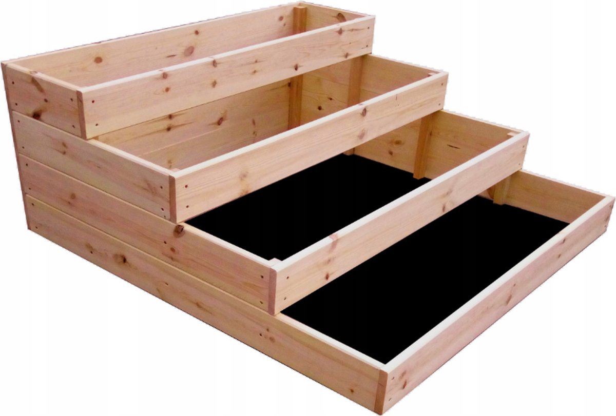 Bol.com Moestuinbak - 4 lagen - 120x120x40 cm - met gronddoek aanbieding