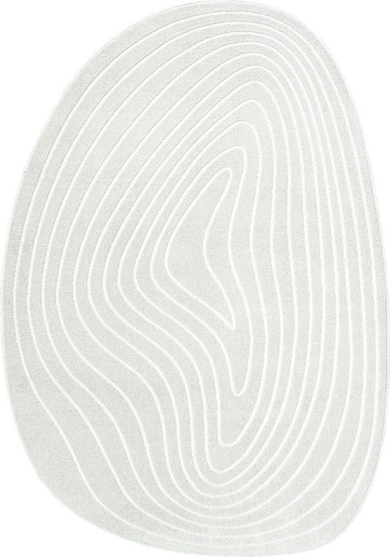 Tapis de forme organique Rugsman Livorno Pebble 6161 - taille 160 x 230 cm