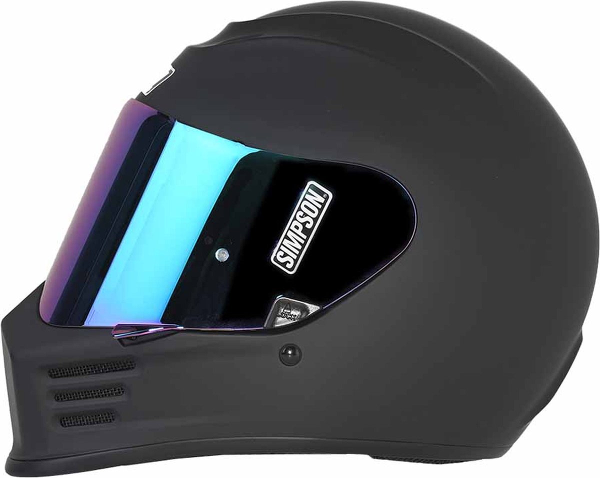 Simpson Helmet ECE22.06 Speed Matt Black XXL - Maat 2XL - Helm