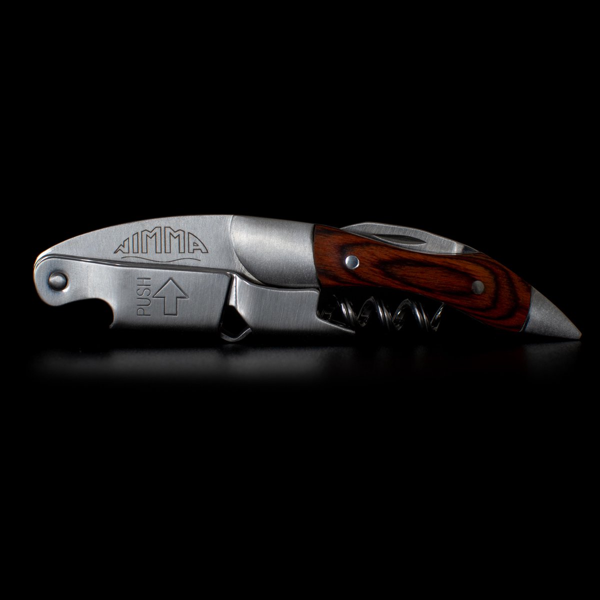 Kurkentrekker - Multifunctioneel - Kurkentrekker Wijn - Kelnersmes - 3 in 1 set - Wijnopener - RVS - Bieropener - Flesopener - Bruin en RVS - van Nimma — cadeau in Kookcadeaus - foto 3