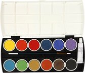 Creativ Company CC Waterverf set 12 kleuren in paletdoos