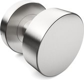 Bastix - 1 bouton de porte rond pour portes de maison et portes intérieures, bouton de porte fixe en acier inoxydable V2A