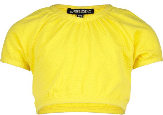 4PRESIDENT T-shirt meisjes - Yellow - Maat 140 - Meiden shirt