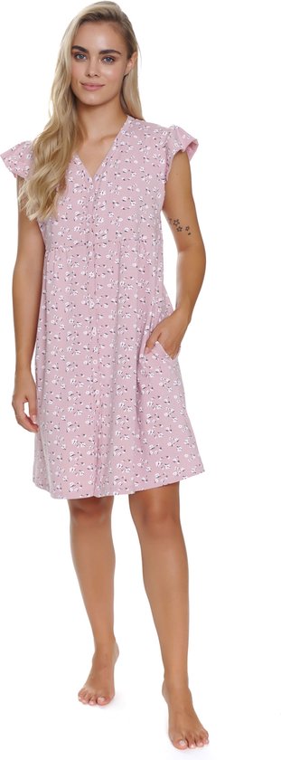 Chemise De Nuit Allaitement KOJOOIN - Robe Grossesse Rayée, Matière Douce 60% Soie