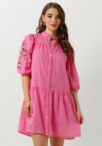 NUKUS Ame Dress Embroidery Jurken Dames - Rok - Jurk - Roze - Maat M