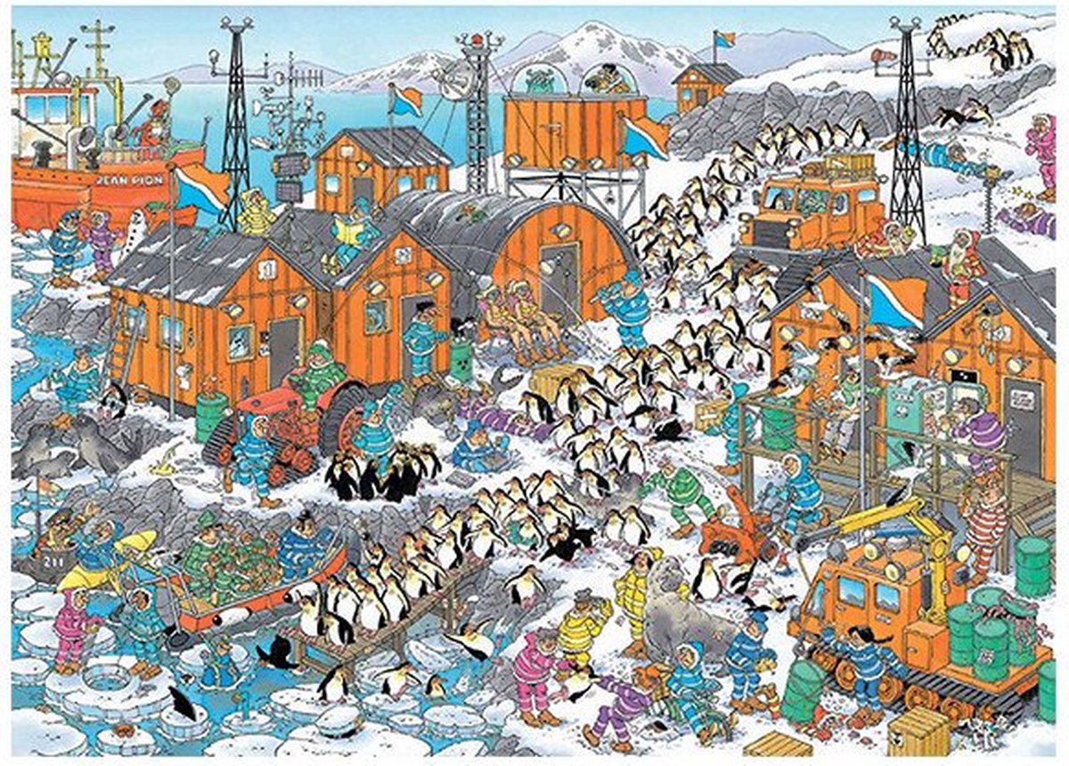 Jan van Haasteren - Zuidpool Expeditie - 1000 stukjes puzzel — afbeelding 12
