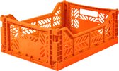 AyKasa Folding Crate Midi Box - Orange