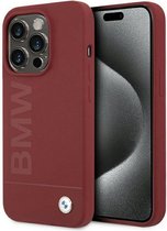 BMW Big Logo Silicone Back Case (MagSafe Compatible) - Geschikt voor Apple iPhone 15 Pro Max (6.7") - Rood