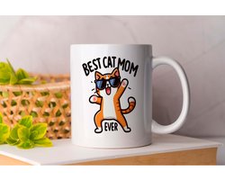 Mok Best Cat Mom Ever - Cats - Gift - Cadeau - CatLovers - Meow - KittyLove - Katten - Kattenliefhebbers - Katjesliefde - Prrrfect