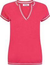 Zoso T-shirt Vera Knitted Sweater 242 0400 Pink Dames Maat - M