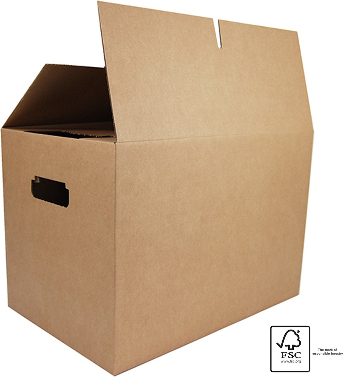 Verhuisdozen - 15 stuks - verhuisdoos - 50 liter - opbergbox - FSC® Keurmerk - stevige handvaten - autolock - geen tape nodig - duurzaam op Prijzenvolger.com