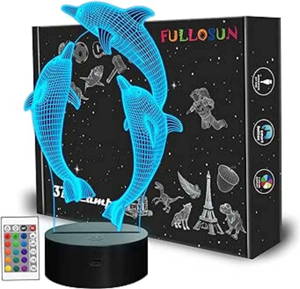 Dolfijn nachtlampje Voor kids ideaal voor kinderkamer jonge baby s 3D Lampje oceaan dolfijn bedlampje voor kids