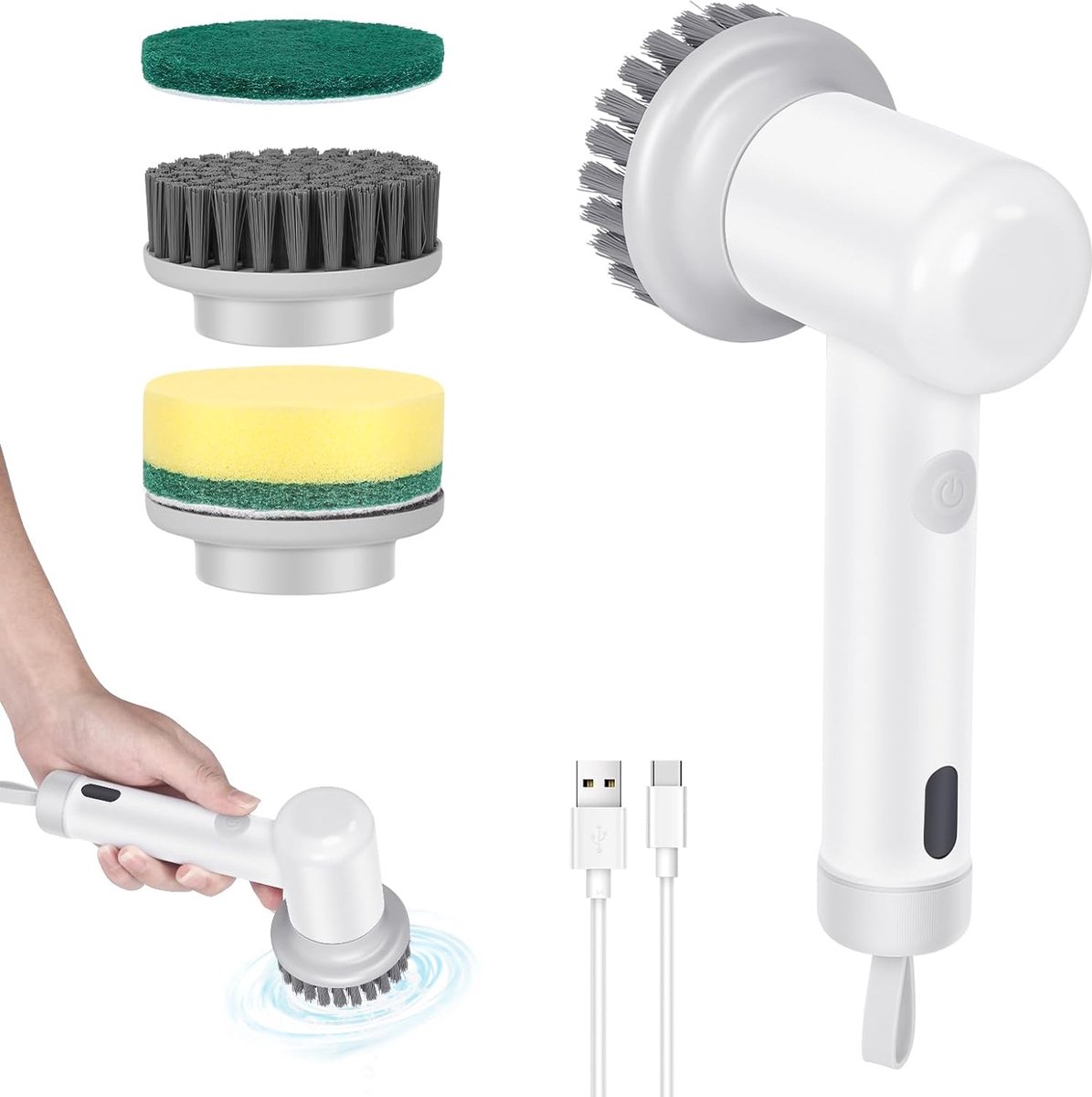Goedkoopste Elektrische Schoonmaakborstel - Elektrische Schrobborstel - Electrische Schoonmaakborstel - Elektrische Scrubber - Elektrische Afwasborstel