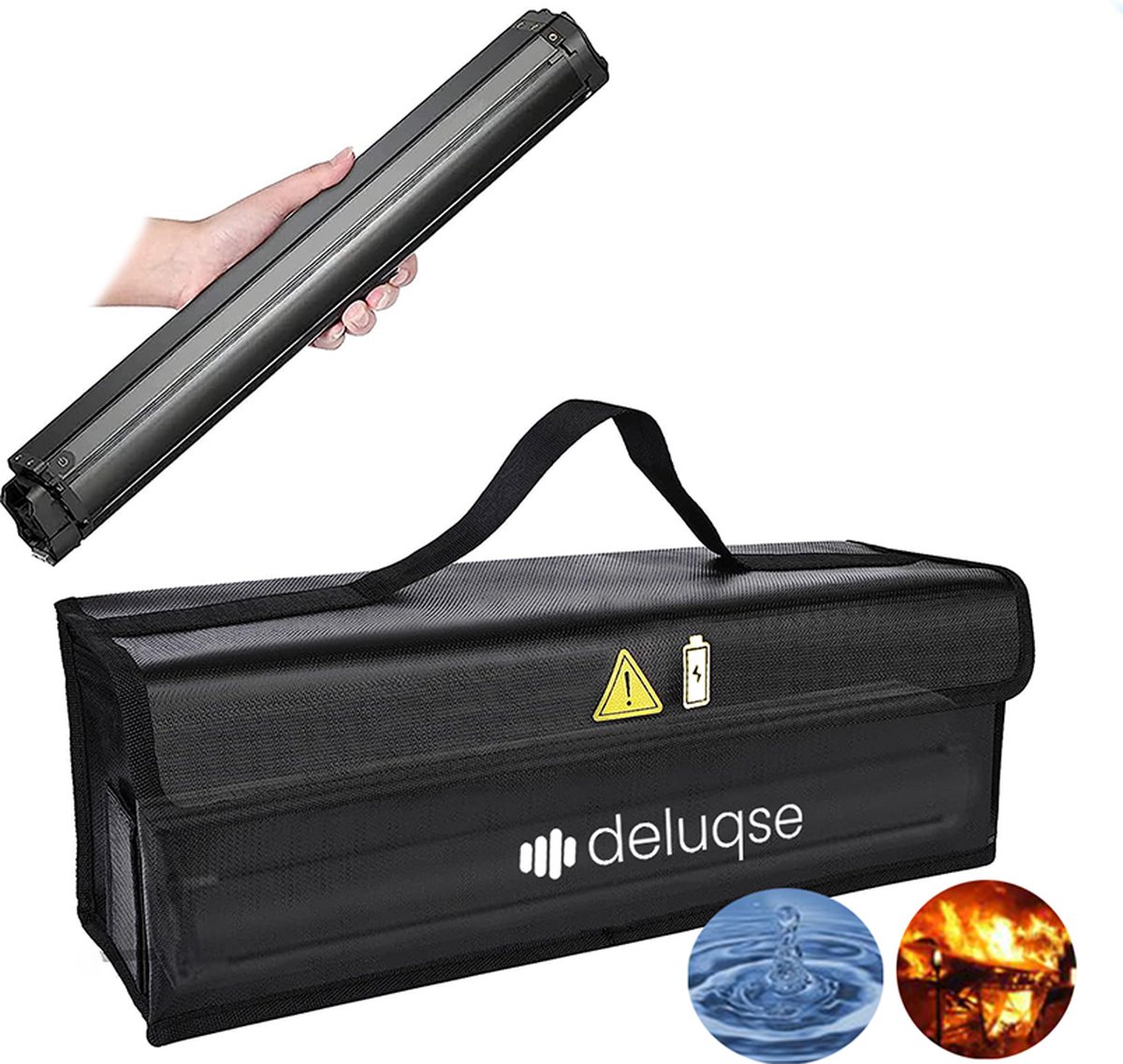 Deluqse Accutas E-bike – Waterafstotend – Met Draagriem – Zwart