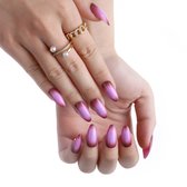 Press-on Nail - Caty - Ombre- Roze- Plaknagels-Trendy-Ovaal Medium