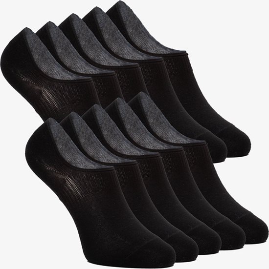 10 paar invisible sokken zwart