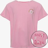 TwoDay meisjes T-shirt roze met backprint - Maat 158/164