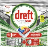 Bol.com Dreft Platinum Plus Citroen - Voordeelverpakking 5x18 stuks - Wasmiddel Capsules aanbieding