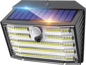 Solar Buitenlamp - Set van 1 Stuks - Bewegingssensor - 126 LED - Waterdicht - Buiten & Tuin sensor - Wandlamp Buiten - Op Zonne-energie