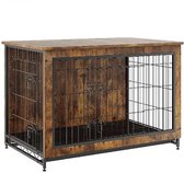Hondenbench - Bench Voor Honden - 2-Deurs - fraai design - bijzettafel - salontafel - Stevig Stalen Frame - 82,5 x 55.6 x 64 cm - Multifunctioneel
