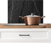 Spatscherm keuken 60x40 cm - Kookplaat achterwand - Antractiet steen - Zwart beton - Muurbeschermer - Spatwand fornuis - Hoogwaardig aluminium - Keukenaccessoires