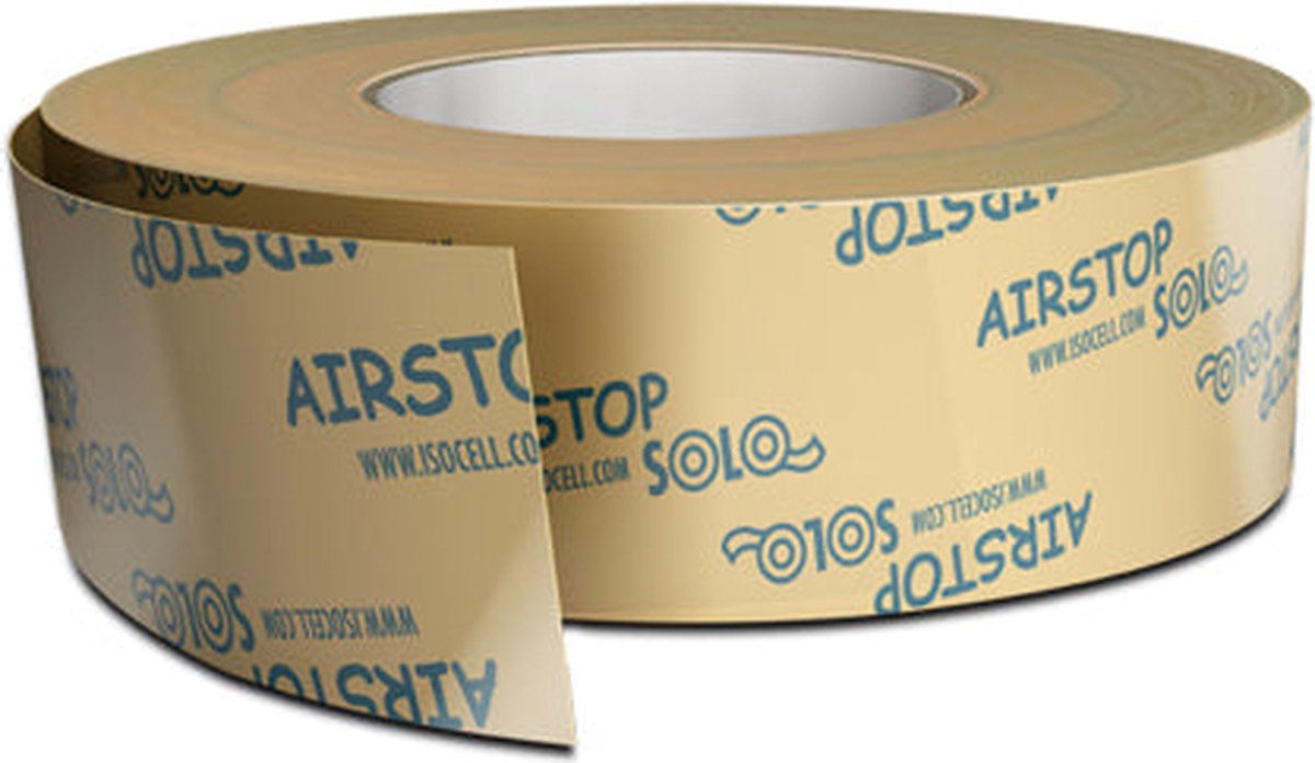 Airstop Solo Kleefband luchtdichting - Gemakkelijk scheurbaar - wapeningsweefsel - Zonder beschermingsfolie