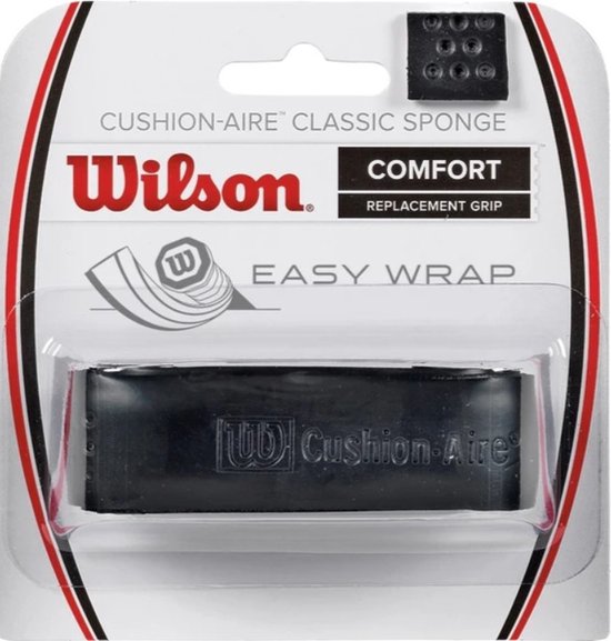 Wilson Cushion-Aire Classic Sponge Tennis/Padel Basisgrip - zwart