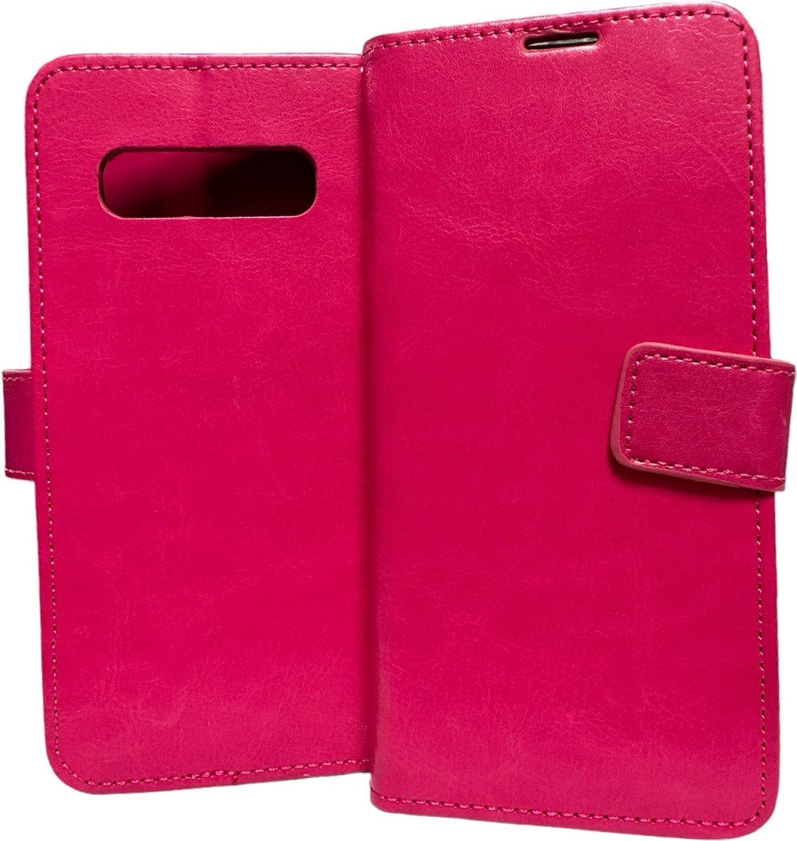 Bookcase Geschikt voor: Samsung Galaxy S10 Plus - Roze - portemonnee hoesje