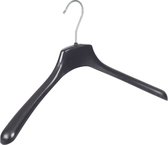 De Kledinghanger Gigant - 30 x Mantelhanger / kostuumhanger kunststof zwart met schouderverbreding, 42 cm
