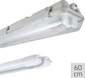 LED's Light Lampe fluorescente double LED 60 cm - complète avec tubes LED - Intérieur et extérieur - 2250 lm