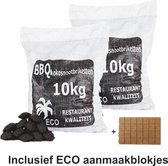 Briquettes de noix de coco 2x10kg + allume-feu gratuits / Briquettes de noix de coco / Briquettes de noix de coco Prodica Holland