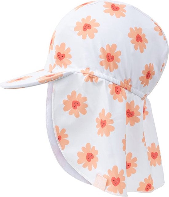 Swim Essentials - UV Zonnepetje Baby - Bloemen Hartjes - 0-1 jaar - 0-12 maanden