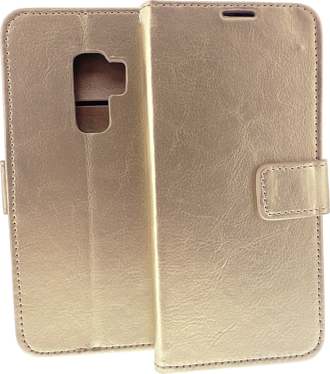 Bookcase Geschikt voor: Samsung Galaxy A6 2018 - Goud - portemonnee hoesje