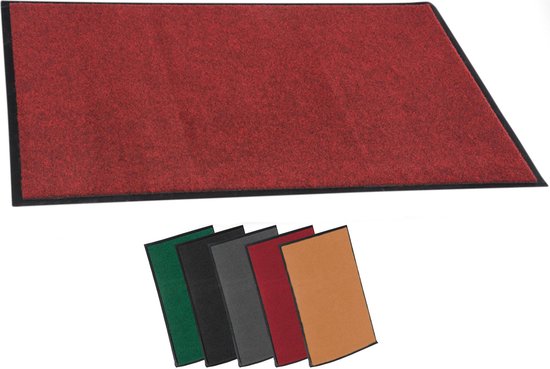 CLP Deurmat voor binnen en buiten - Anti-slip deurmat - rood 90x120 cm