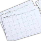 Maandplanner - Agenda - To Do Planner - Ongedateerd - Maandplanner voor School & Werk - Organizer - Bureaubladplanner