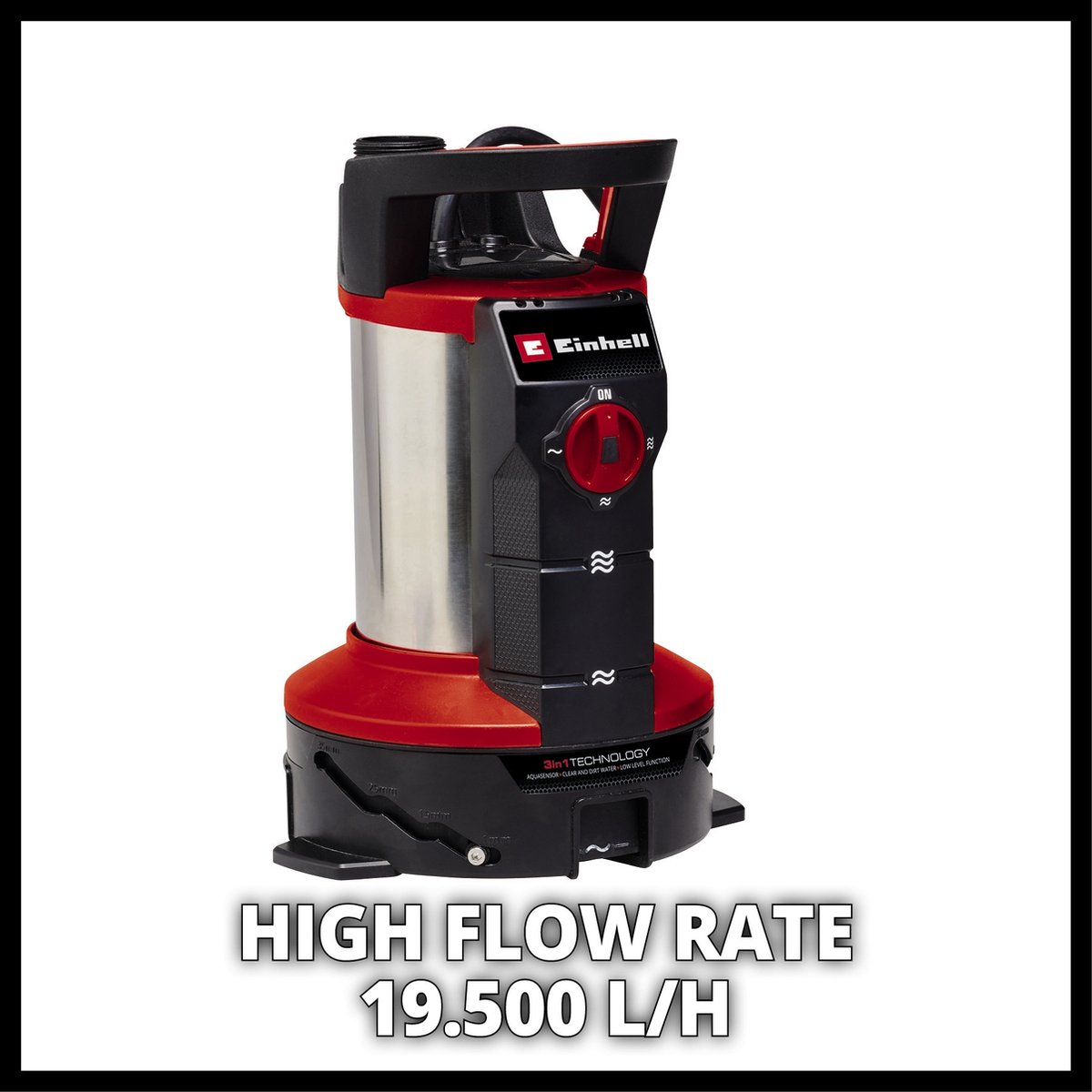 Einhell GC-DP 7835 vuilwaterpomp (rood, 780W, 35 mm vreemde voorwerpen