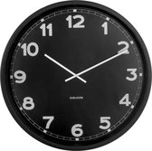 Karlsson Horloge murale New Classic XL - Noir - Ø80cm - Fer - Horloge Murale - Moderne