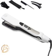 Bidoux® Steampod 5.0 – Stoomstijltang – Stijltang – Uitneembare kam – Haarbeschermend design