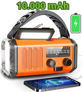 Radio d'urgence - MODÈLE 2024 - Remontage Solar 10 000 mAh - Powerbank Solar Énergie solaire - Radio Portable sur piles - Lampe de poche rechargeable - Kit d'Urgence de Survie - Ration d'urgence