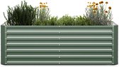 Blumfeldt High Grow Straight hoge kweekbak - 180x60x90cm - Stalen golfplaat - Moskleur