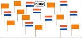 300x Cocktailprikker Mix Holland - EK voetbal Koningsdag landen festival party fun thema party fun food prikker kaas