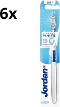 6x Jordan Target White Tandenborstel - Medium - Voordeelverpakking