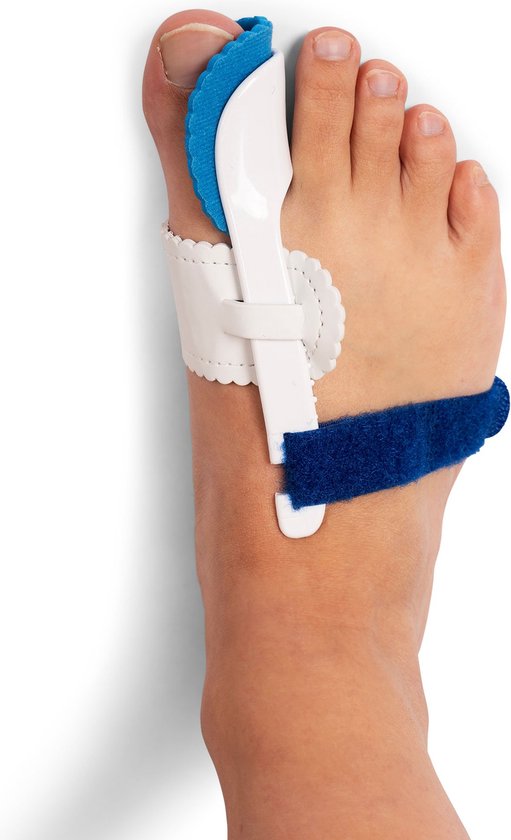 Foto: Solelution hallux valgus tenenspreider teenbeschermer nachtspalk voor spreiding van de teen per stuk links