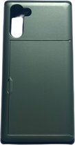 Samsung Note 10 pashouder hoesje - pasjes - Telehoesje - slide armor - Samsung - Android - Opberging - Creditcard - 2 in 1 - In 7 kleuren - Zwart - Donker blauw - Donker groen - Grijs - Goud - Rood - Zilver