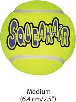 Kong Air Squacker Balle de Tennis - Jouet pour Chien - Jaune - M - Ø7.1 cm