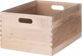 Houten Kist met Handgrepen, Opslagbox, FSC Beuken, 40x30x20cm, Stapelbaar