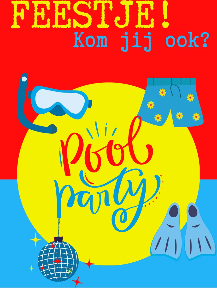 Lise Schrijft | Uitnodiging Kinderfeestje | Duurzaam | Jongen | Meisje | 15 ECO-kaarten | Zwemfeestje | Zwemmen | Disco | met leuke SLUITSTICKER | inclusief wit ENVELOP | FSC Mix credit, EU Ecolabel, ECF gecertificeerd